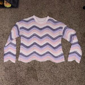 Striped Knit Sweater in Pastel Shades